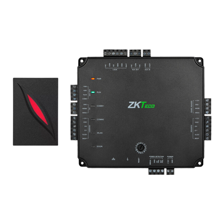ZKTECO ZK-KIT-ATLAS-100 Piekļuves kontroles komplekts – autonoms RFID lasītājs un kontrolieris, 125kHz, TCP/IP, IP65