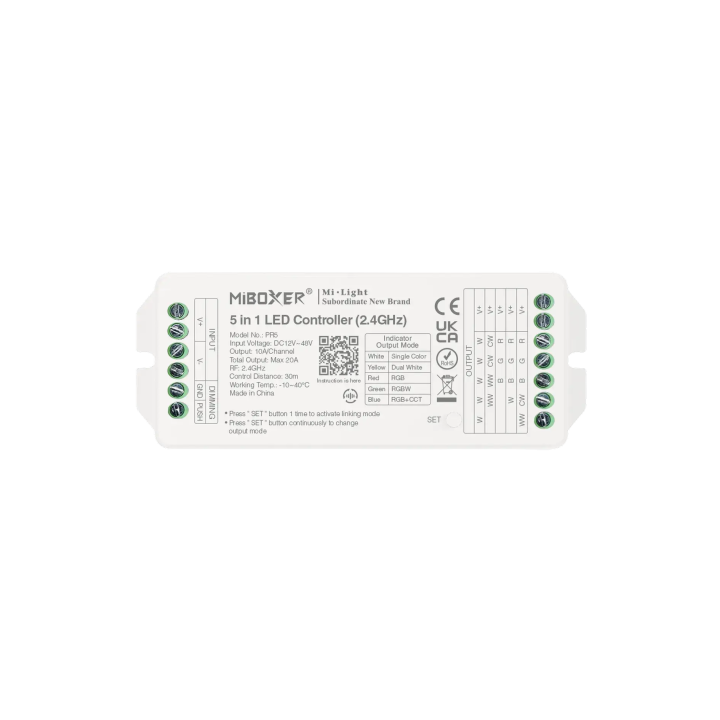 Controller 5in1 RGB+CCT 12-48V 20A 2.4G PR5