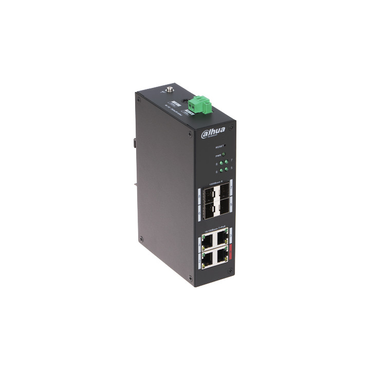 ПЕРЕКЛЮЧАТЕЛЬ POE HS4408-4ET-96 4 ПРИЕВАДА + 4 x SFP DAHUA