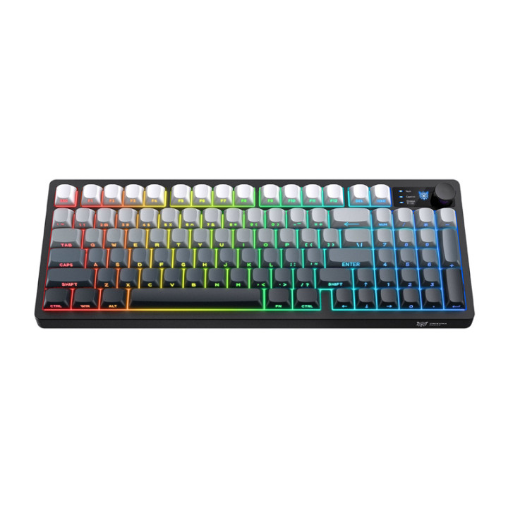 Onikuma MT902 2,4 G spēļu tastatūra (melnbalts gradients)