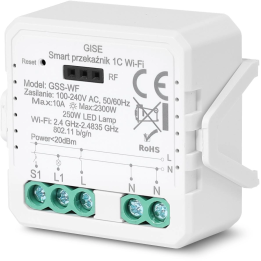 GISE Smart GSS-WF – single Tuya Wi‑Fi relay module