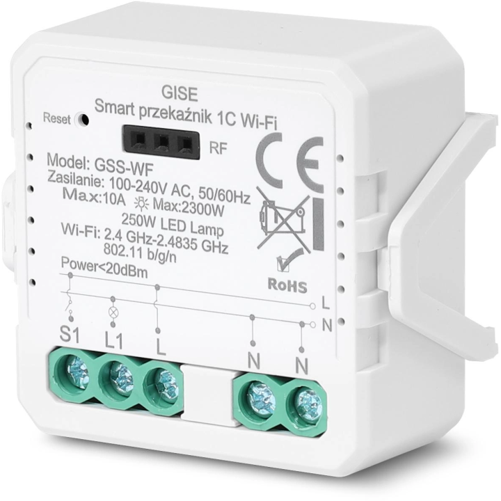 GISE Smart GSS-WF – single Tuya Wi‑Fi relay module