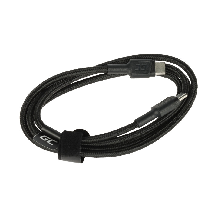 USB-C Type C įkrovimo kabelis Green Cell KABGC30 maitinimo tiekimas 60W, QC 3.0, 1,2m