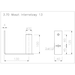 Brand UCHWYT-Z10-1 Antenos Laikiklis Sieninis - Universalus TV/Palydovo Laikiklis