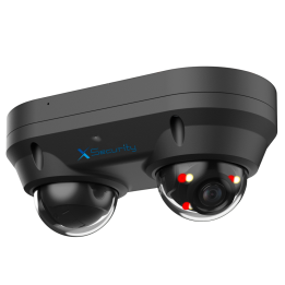 X-SECURITY XS-IPD850A-4P-DUAL-BLACK 4MP IP67 Dome PoE IP kamera su IR, Wi-Fi, įmontuotu mikrofonu, microSD iki 256GB