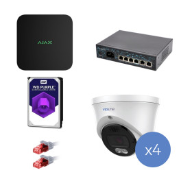 VidiLine ZES-AJAX-VIDI-38D IP-seirekomplekt 4 kaamerat 8MP NVR 4K