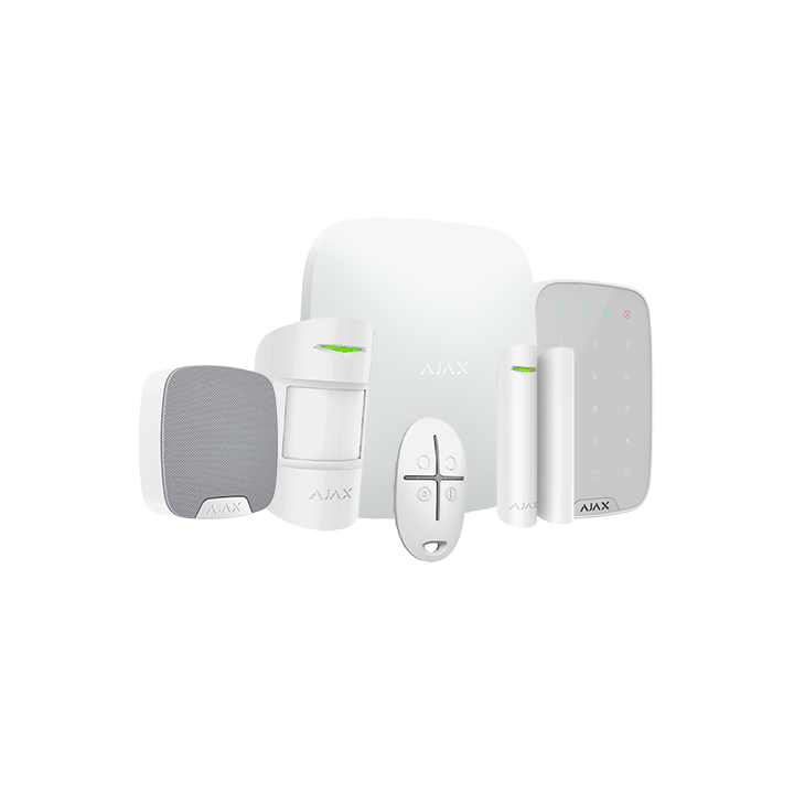 AJAX AJ-HUBKIT-W-KS Smart Home Gateway Hub, 230V AC, White