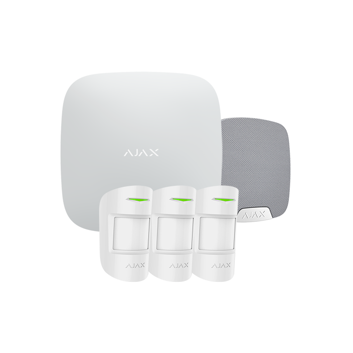 AJAX AJ-HUBKIT-PRO-S Smart Home Gateway Hub, 230V AC, valkoinen