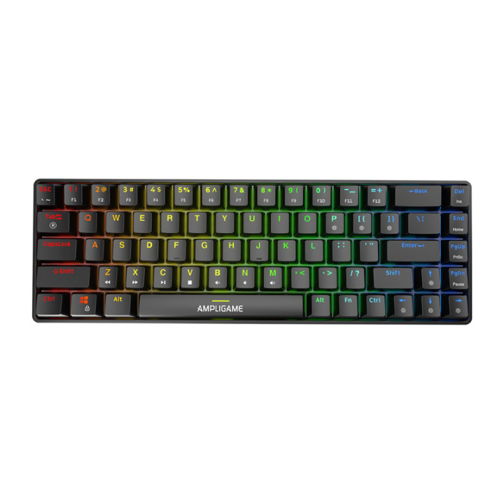Механическая клавиатура Fifine GK1, 65% RGB (черная)
