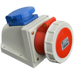 Yhdistetty pistorasia 230V+5P/16A IP67
