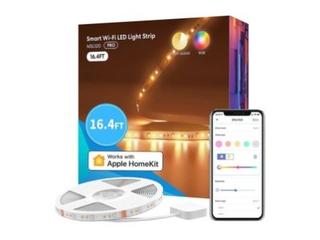 Viedā Wi-FI LED sloksne ar RGBWW Meross MSL320 (5 metri) HomeKit