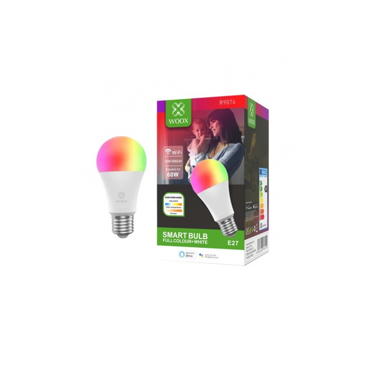 WOOX R9074 Älykäs älykäs WiFi LED RGB CCT 10W E27