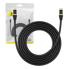 Tīkla kabelis Cat.8 Baseus Ethernet RJ45, 40Gbps, 3m (melns)