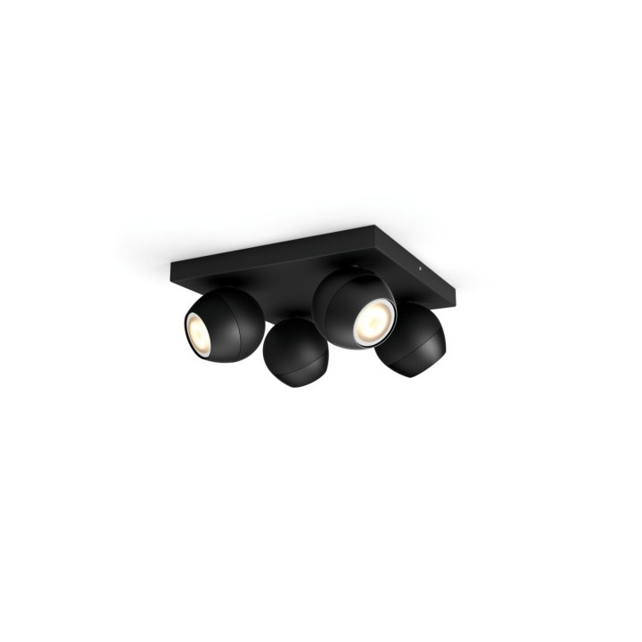 Philips Hue Buckramplate/spiral black 4x5W 230V