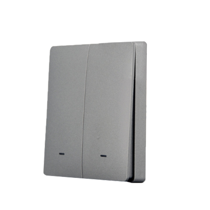 SmartWise BEREM2 Bluetooth (eWeLink-Remote) langaton kytkin 2 painikkeella, harmaa painike etupaneeli