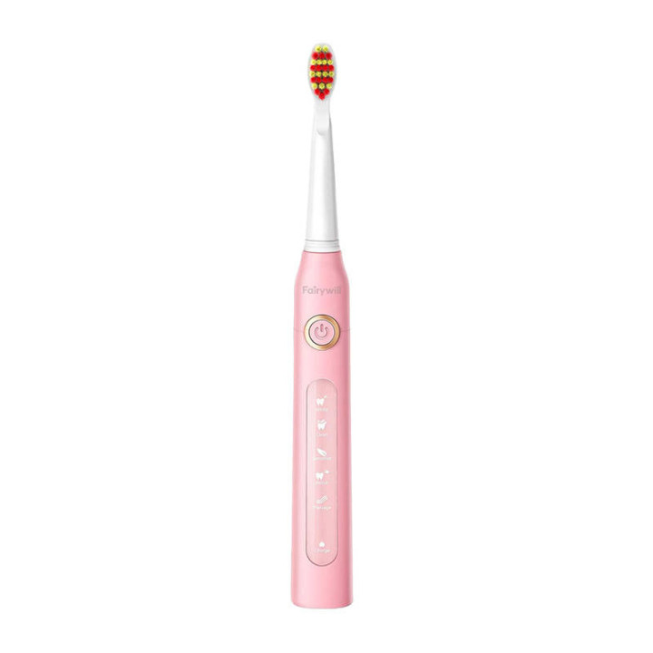 Sonic dantų šepetėlis su galvutėmis FairyWill FW507 (rožinė