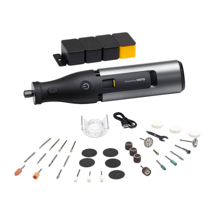 Tikslus daugiafunkcis šlifuoklis 12V komplektas 36 el. HOTO QWLDM002 35000RPM