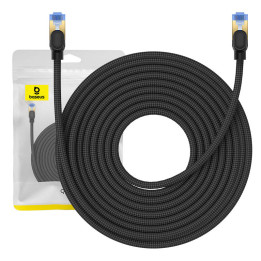Põimitud võrgukaabel Cat.7 Baseus Ethernet RJ45, 10Gbps, 15m (must)