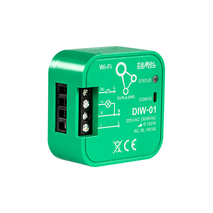 SMART LIGHTING DIMMER DIW-01 Wi-Fi, 230 V AC ZAMEL