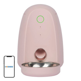 Išmanusis maisto dozatorius su plastikiniu dubenėliu WIFI mini Dogness (rožinė))