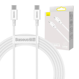 „Baseus Superior“ serijos kabelis iš USB-C į USB-C, 100 W, 2 m (baltas)