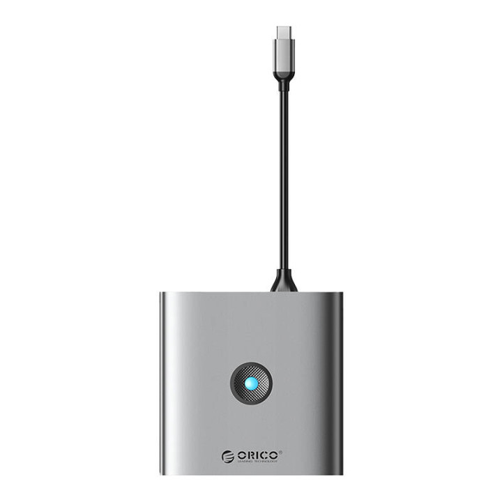Adaptera centrmezgls 8w1 Orico, HDMI 4K + 3x USB-A 3.0, USB-C, 100 W PD + SD/TF