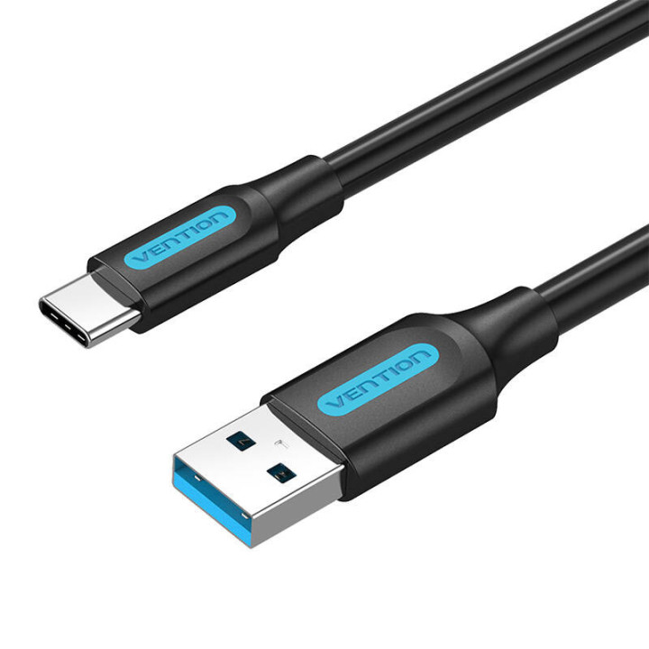 Кабель USB 3.0 A — USB-C Vention COZBH, 2 м, черный ПВХ