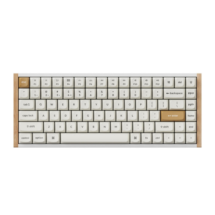 Keychron K2 HE bezvadu RGB miglāja magnētiskā slēdža tastatūra (balta) [K2H-Q1].