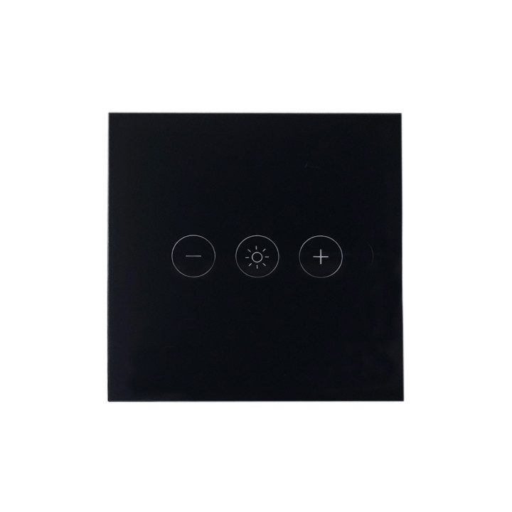SmartWise Dimmer, saderīga ar eWeLink lietotni, Wi-Fi pieskāriena reostata slēdzis (ar melna stikla priekšējo paneli)