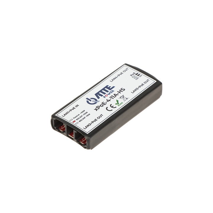 ATTE XPOE-4-11A-HS PoE Extender Switch, 4 Ports
