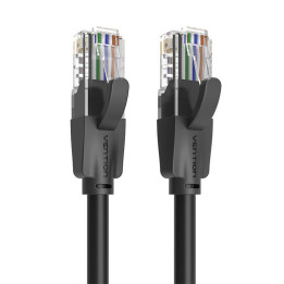 UTP CAT6 Vention IBEBS RJ45 Ethernet tinklo kabelis 1000Mbps 25m juodas