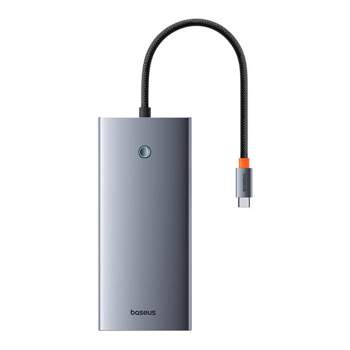 Hub 13in1 Baseus PortalJoy USB-C prie HDMI+DP+VGA+C+USB+PD+RJ45+SD/TF+3,5 mm (pilka)