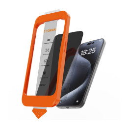 Torras Install Master karastatud klaas iPhone 16 jaoks