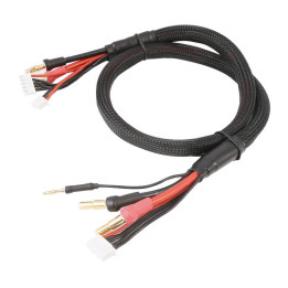 Gens Ace 2S/4S įkrovimo kabelis: 4 mm ir 5 mm kulka su 4,0 mm kulkos jungtimi