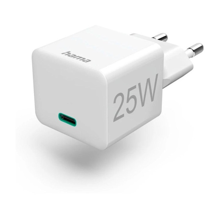 Hama mini 25W, PD/QC 3.0, balts