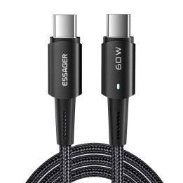 USB-C į USB-C laidas 60 W Essager 2m (juodas)