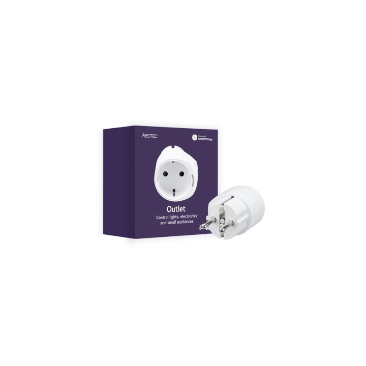Aeotec lizdas (išmanusis kištukas) F tipo, su galios matuokliu, suderinamas su SmartThings, su Zigbee 3.0 protokolu (GP-AEOWPFEU