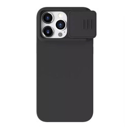 Nillkin CamShield Silky Silikona maciņš iPhone 15 Pro (klasiski melns))