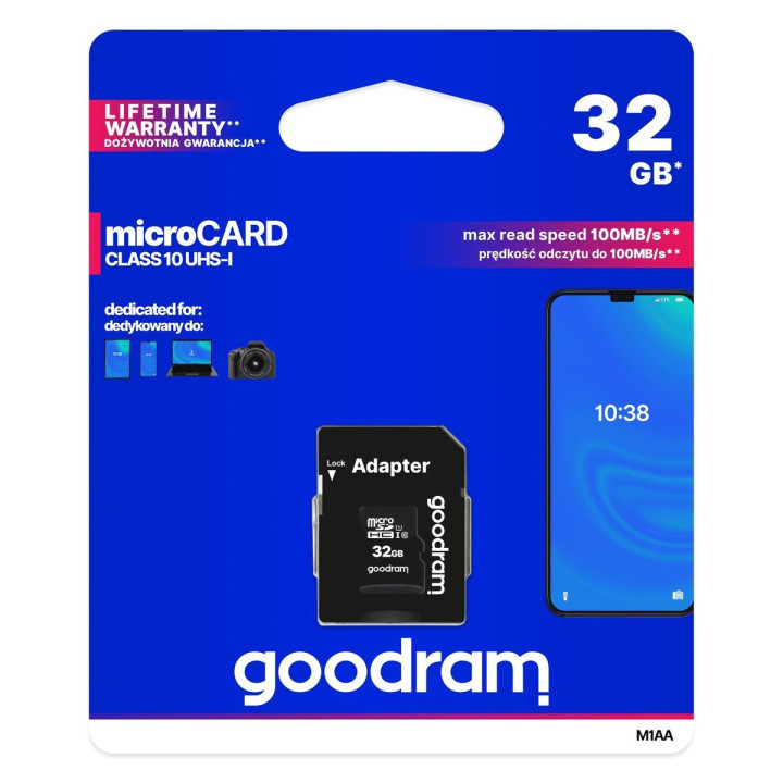 Atmiņas karte Goodram microSD 32GB (M1AA-0320R12)