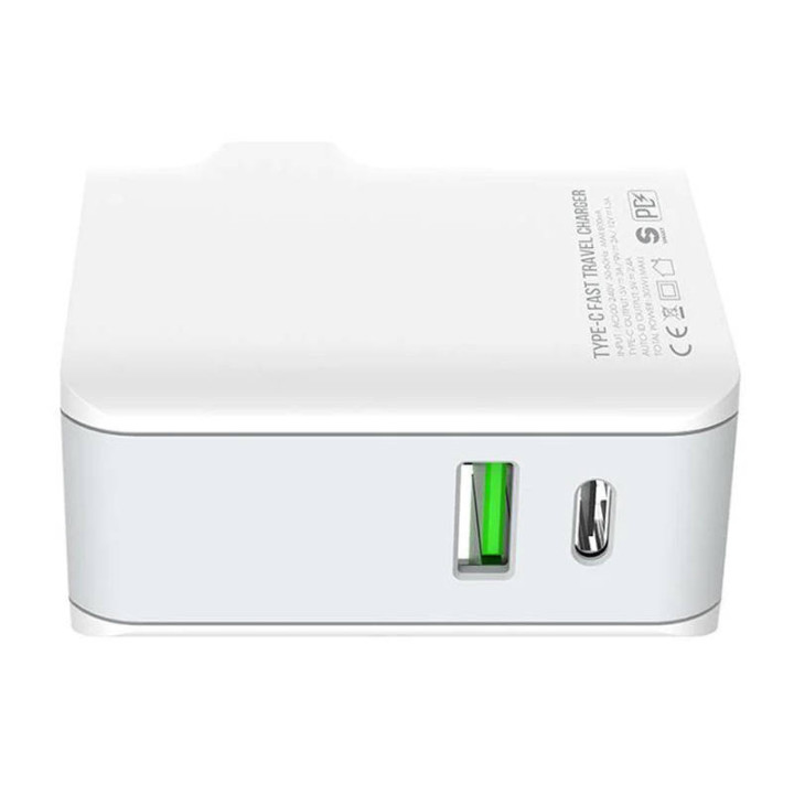 Seinälaturi LDNIO A4403C USB, USB-C 20W + USB-C - Lightning-kaapeli