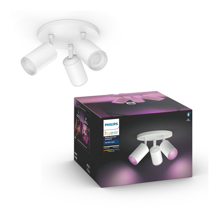 Philips Hue Fugato plokštė/spiralinė balta 3x5,7W BT