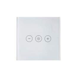 SmartWise Dimmer, eWeLinki rakendusega ühilduv, Wi-Fi puutetundlik hämarduslüliti (valge klaasist esipaneeliga)