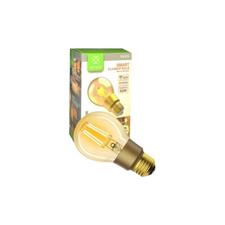 WOOX R9078 Išmanioji išmanioji kaitrinė lemputė Retro WiFi LED 6W E27