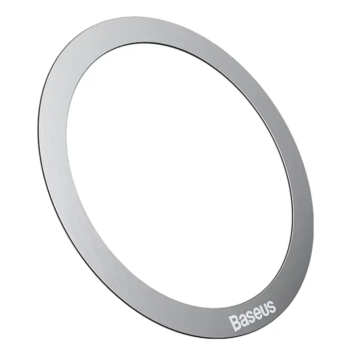 Pierścień magnetyczny Baseus Halo do telefonu, MagSafe, srebrny (2st.)
