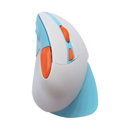 Bezvadu vertikālā pele Dareu LM138G 2.4G 800-1600 DPI (zili balta)