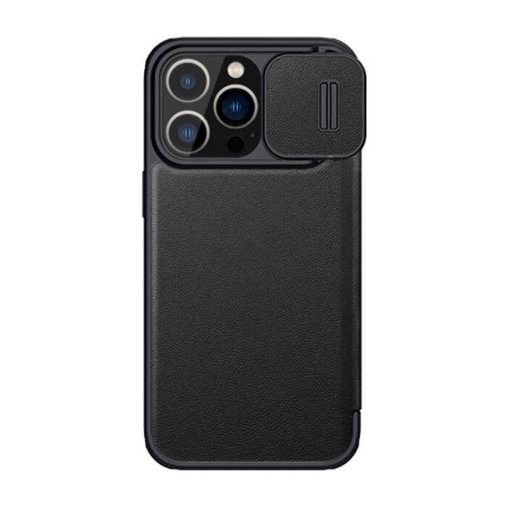 Nillkin Qin Pro ādas futrālis iPhone 14 Pro (melns)