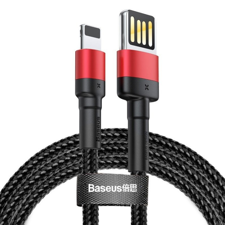Baseus Cafule Двусторонний USB-кабель Lightning 2,4А 1м (Черный+Красный)