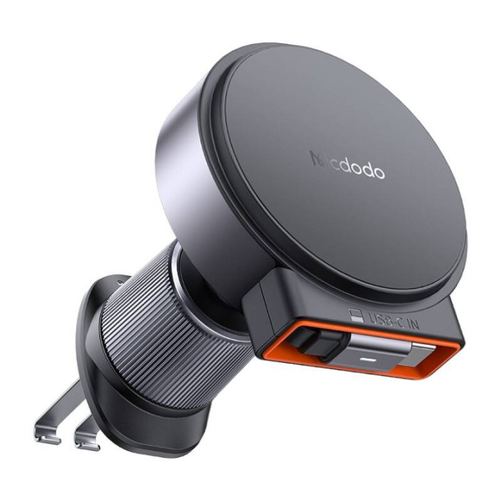 Bezvadu automašīnas lādētājs ar izvelkamu USB-C kabeliMcdodo CH-3000, 15W (melns)