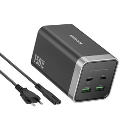 Зарядное устройство MOKiN PD150W 2xUSB-C 2xUSB-A (черное)