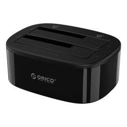 Orico dokkimisjaam 2,5" / 3,5" HDD / SSD jaoks, 5Gbps, USB-C kuni USB-C/A kloonimisfunktsiooniga (must)